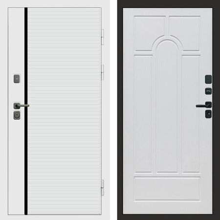 Входная дверь Termo-door White Line Арка белое дерево