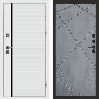 Входная дверь Termo-door White Line Лучи бетон темный