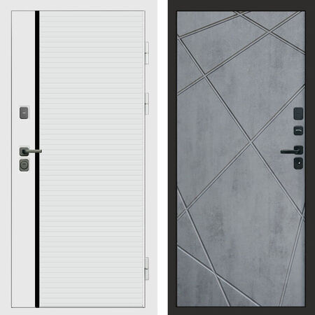 Входная дверь Termo-door White Line Лучи бетон темный