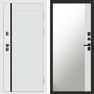 Входная дверь Termo-door White Line Зеркало фацет белый софт