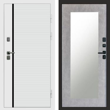 Дверь Termo-door White Line Зеркало триумф бетон светлый