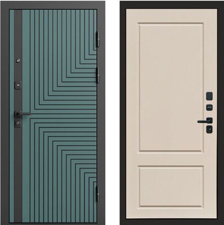 Входная дверь Termo-door Квантум velutto verde Марсель слоновая кость