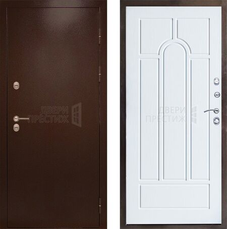Входная дверь Termo-door Сибирь Антик медный Арка в цвете лиственница с терморазрывом