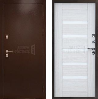 Входная дверь Termo-door Сибирь Антик медный Царга в цвете лиственница с терморазрывом