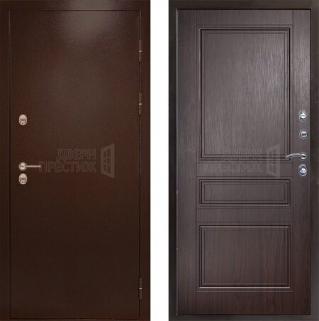 Входная дверь Termo-door Сибирь Антик медный Классика в цвете венге с терморазрывом