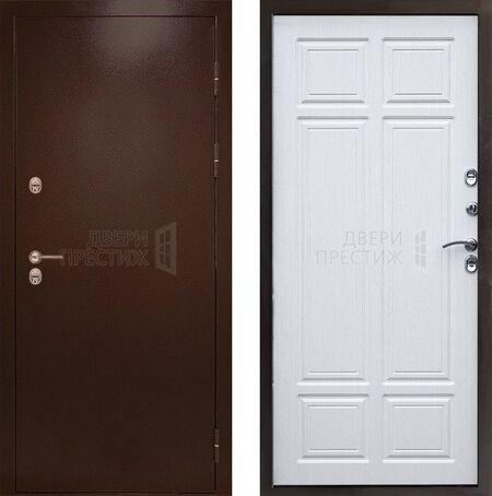 Входная дверь Termo-door Сибирь Антик медный Премиум в цвете лиственница с терморазрывом