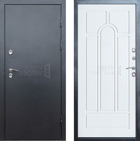 Входная дверь Termo-door Сибирь Серебро антик Арка в цвете лиственница с терморазрывом
