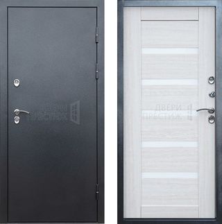 Входная дверь Termo-door Сибирь Серебро антик Царга в цвете лиственница с терморазрывом