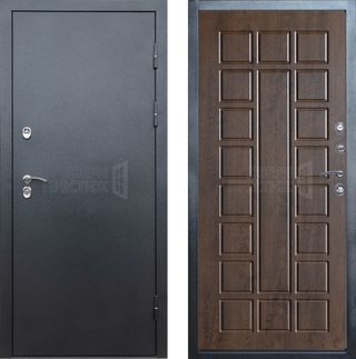 Входная дверь Termo-door Сибирь Серебро антик Престиж в цвете дуб с терморазрывом