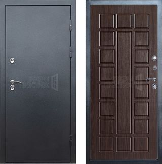 Входная дверь Termo-door Сибирь Серебро антик Престиж в цвете венге с терморазрывом