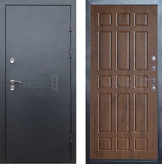 Входная дверь Termo-door Сибирь Серебро антик Спарта в цвете дуб с терморазрывом