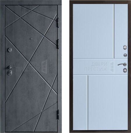 Входная дверь Termo-door Лучи бетон Горизонт в цвете белый