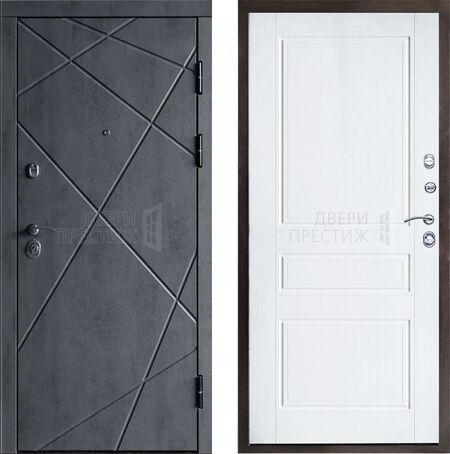 Входная дверь Termo-door Лучи бетон Классика в цвете лиственница