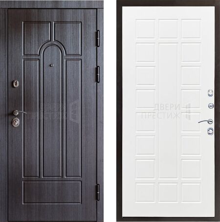 Входная дверь Termo-door Модена венге Престиж в цвете белое дерево