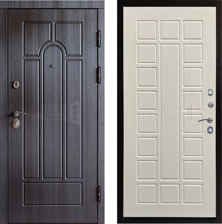 Входная дверь Termo-door Модена венге Престиж в цвете беж матовый