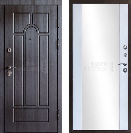 Входная дверь Termo-door Модена венге Зеркало в цвете белый