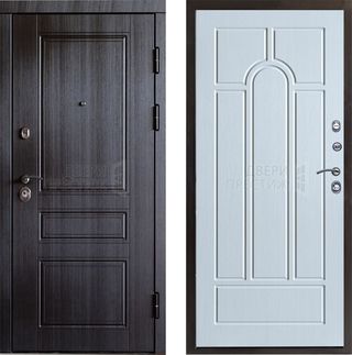 Входная дверь Termo-door Орегон венге Арка в цвете белое дерево