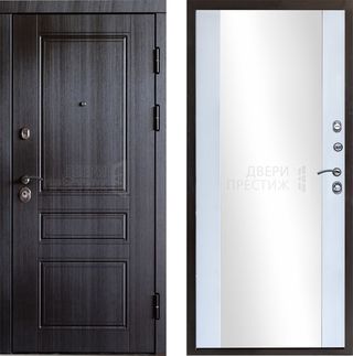 Входная дверь Termo-door Орегон венге Зеркало в цвете белый