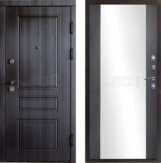 Входная дверь Termo-door Орегон венге Зеркало в цвете темный бетон