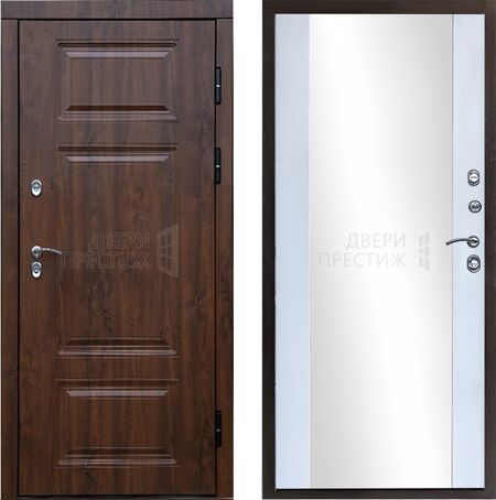 Входная дверь Termo-door Сибирь Термо премиум Зеркало в цвете белый