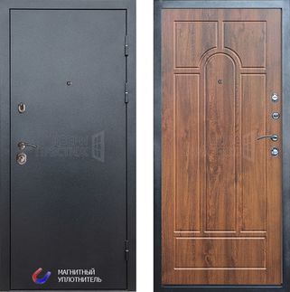Входная дверь Termo-door Техно графит Арка в цвете дуб