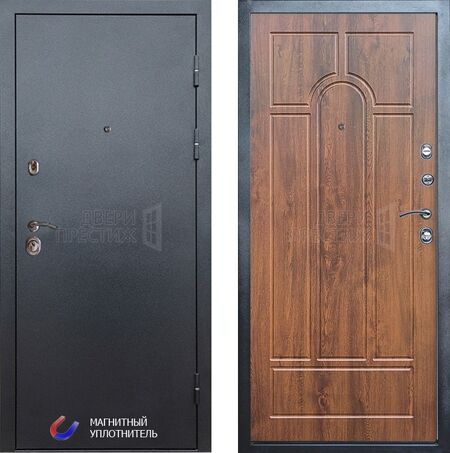 Входная дверь Termo-door Техно графит Арка в цвете дуб