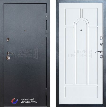 Входная дверь Termo-door Техно графит Арка в цвете лиственница