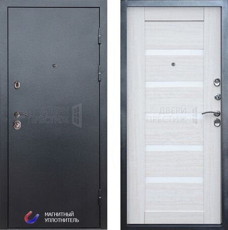 Входная дверь Termo-door Техно графит Царга в цвете лиственница