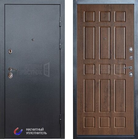Входная дверь Termo-door Техно графит Спарта в цвете дуб