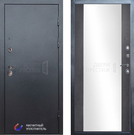 Входная дверь Termo-door Техно графит Зеркало в цвете темный бетон