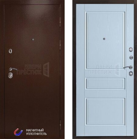 Входная дверь Termo-door Техно медь Классика в цвете белое дерево