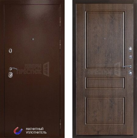 Входная дверь Termo-door Техно медь Классика в цвете дуб