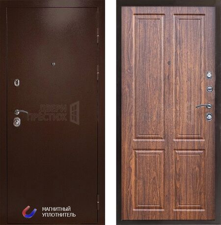 Входная дверь Termo-door Техно медь в цвете Орех стандарт