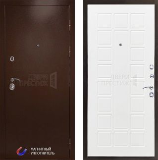Входная дверь Termo-door Техно медь Престиж в цвете белое дерево