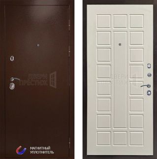 Входная дверь Termo-door Техно медь Престиж в цвете беж матовый