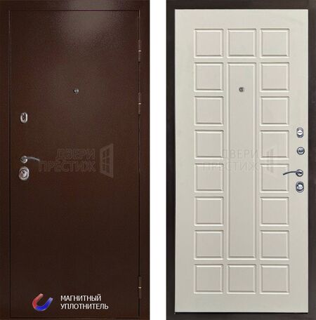 Входная дверь Termo-door Техно медь Престиж в цвете беж матовый