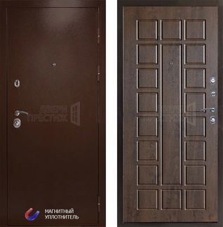 Входная дверь Termo-door Техно медь Престиж в цвете дуб