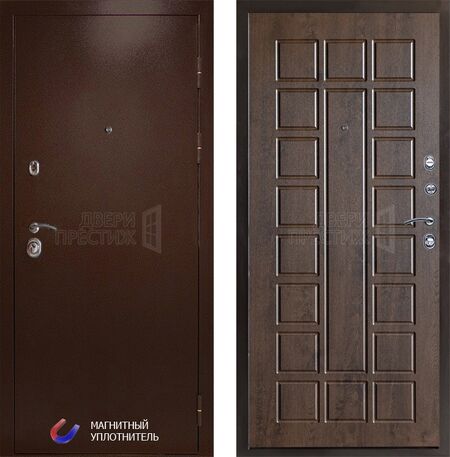 Входная дверь Termo-door Техно медь Престиж в цвете дуб