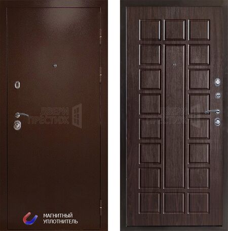Входная дверь Termo-door Техно медь Престиж в цвете венге