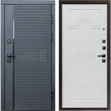 Дверь Termo-door Black Line Арка в цвете Белое дерево