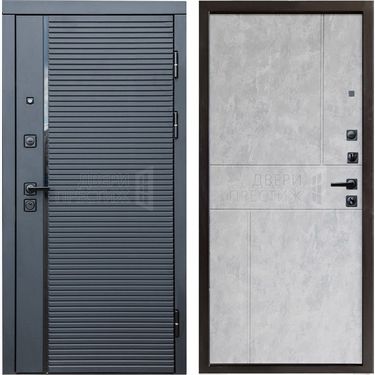 Дверь Termo-door Black Line Горизонт в цвете Бетон светлый