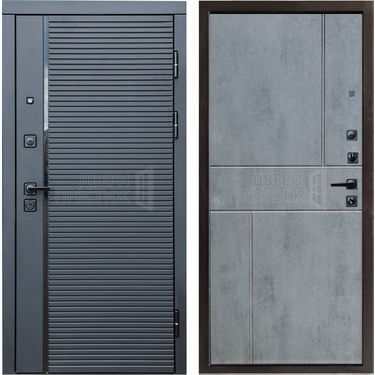 Дверь Termo-door Black Line Горизонт в цвете Бетон темный