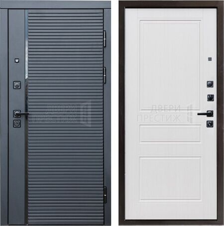 Входная дверь Termo-door Black Line Классика в цвете Белое дерево