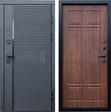 Входная дверь Termo-door Black Line в цвете Орех премиум
