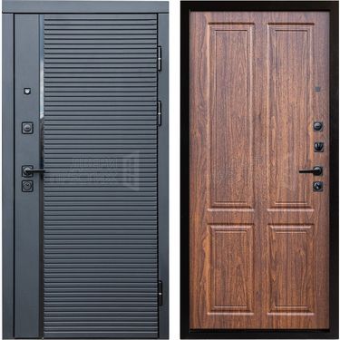 Дверь Termo-door Black Line в цвете Орех стандарт