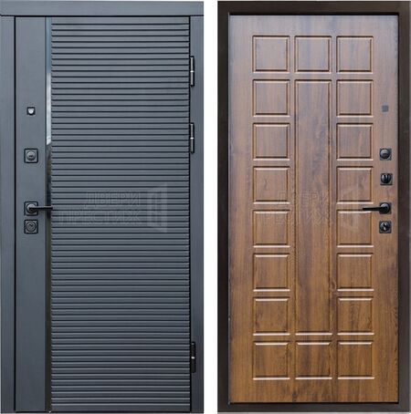 Входная дверь Termo-door Black Line Престиж в цвете Дуб