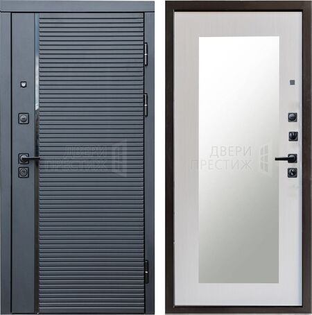 Входная дверь Termo-door Black Line Зеркало триумф в цвете Лиственница