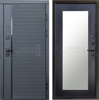 Входная дверь Termo-door Black Line Зеркало триумф в цвете Венге