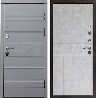 Входная дверь Termo-door Grey Line Горизонт в цвете Бетон светлый