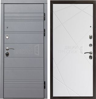 Входная дверь Termo-door Grey Line Лучи в цвете Белый